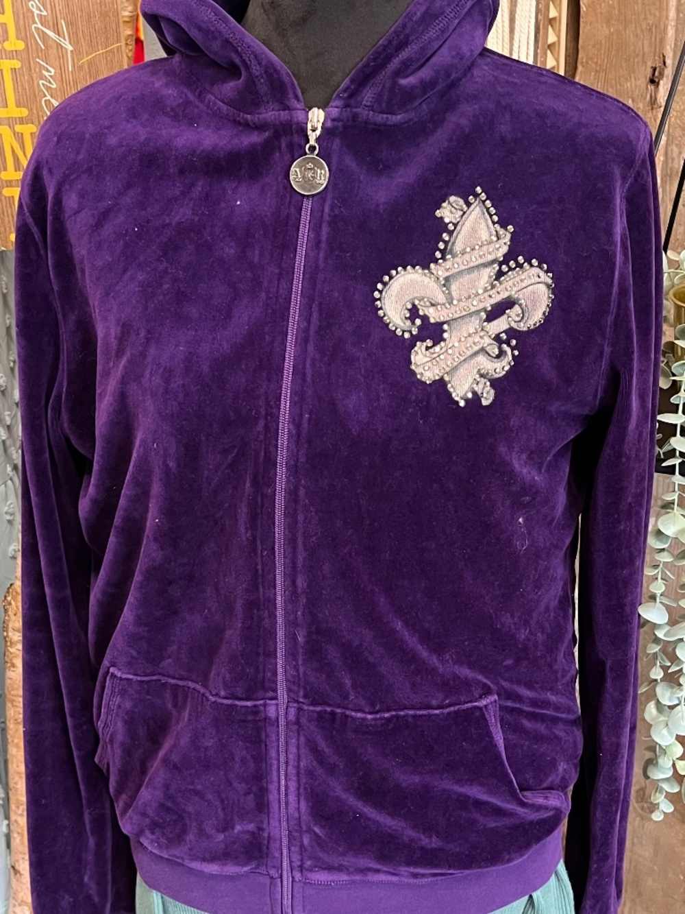 ANKH ROYALTY Y2K Velour Zip UP Hoodie Sz XL